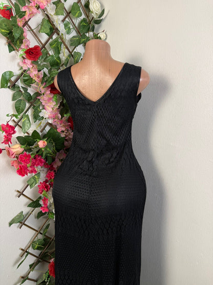 Robe longue en maille de dentelle - Perluna Store - kinshasa