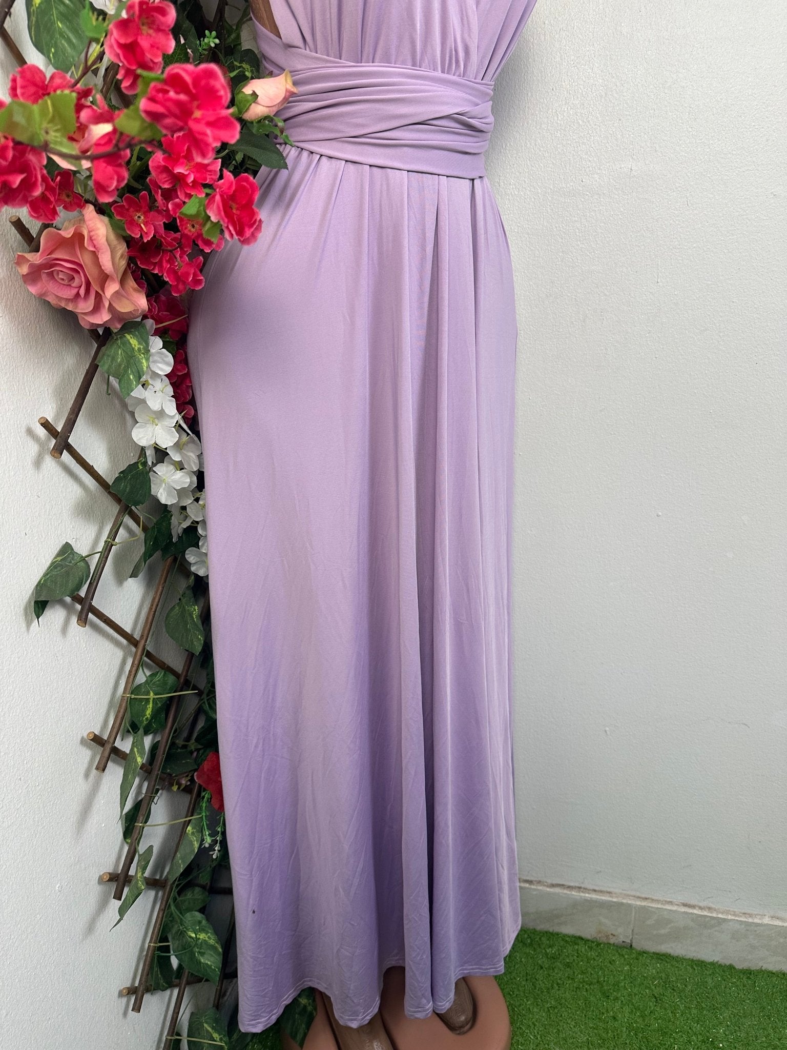 Robe longue évasé sans manche - Perluna Store - kinshasa