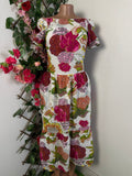 Robe longue évasée imprimer floral - Perluna Store - kinshasa