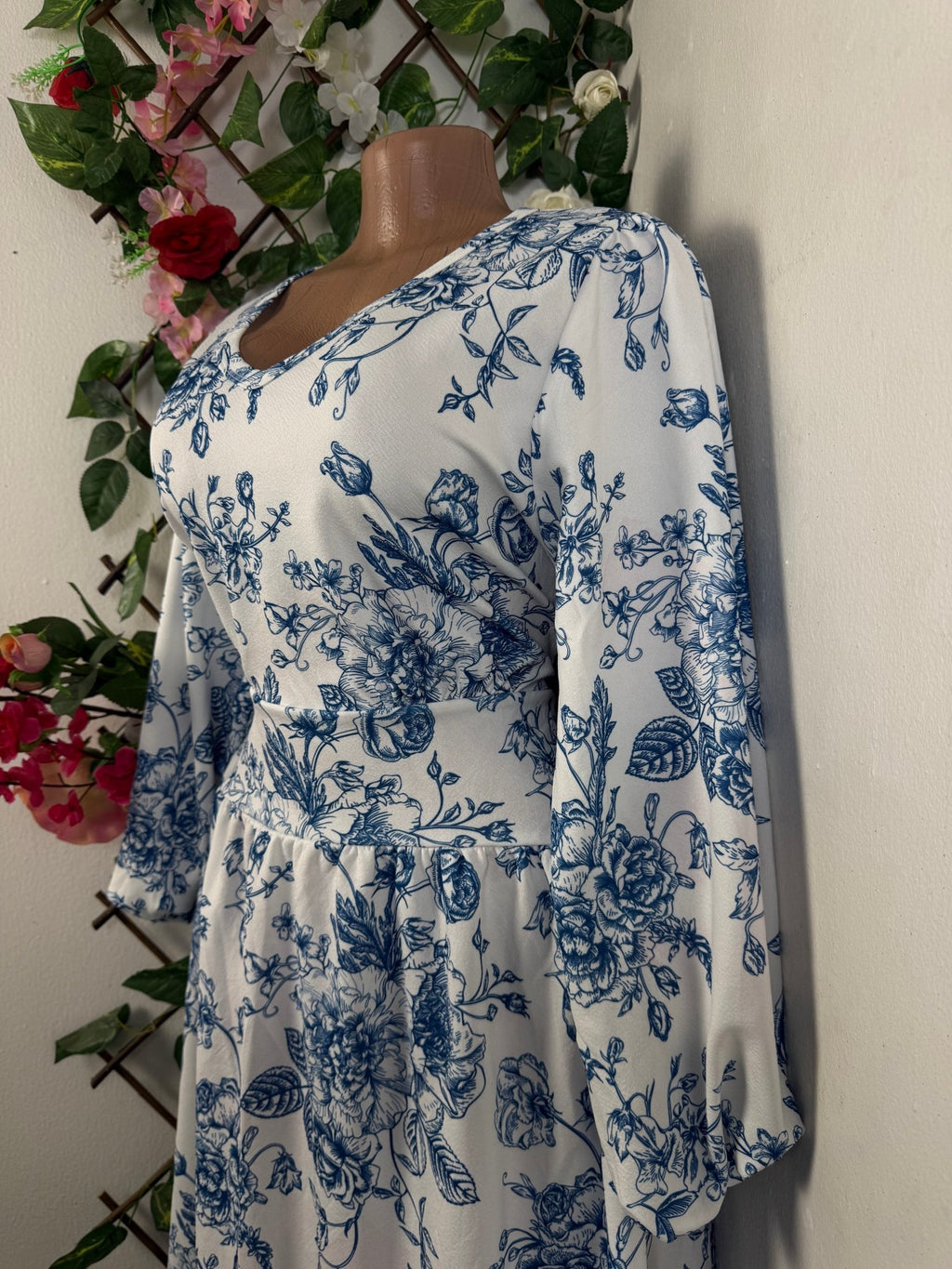 Robe longue évasée manches longue - Perluna Store - kinshasa