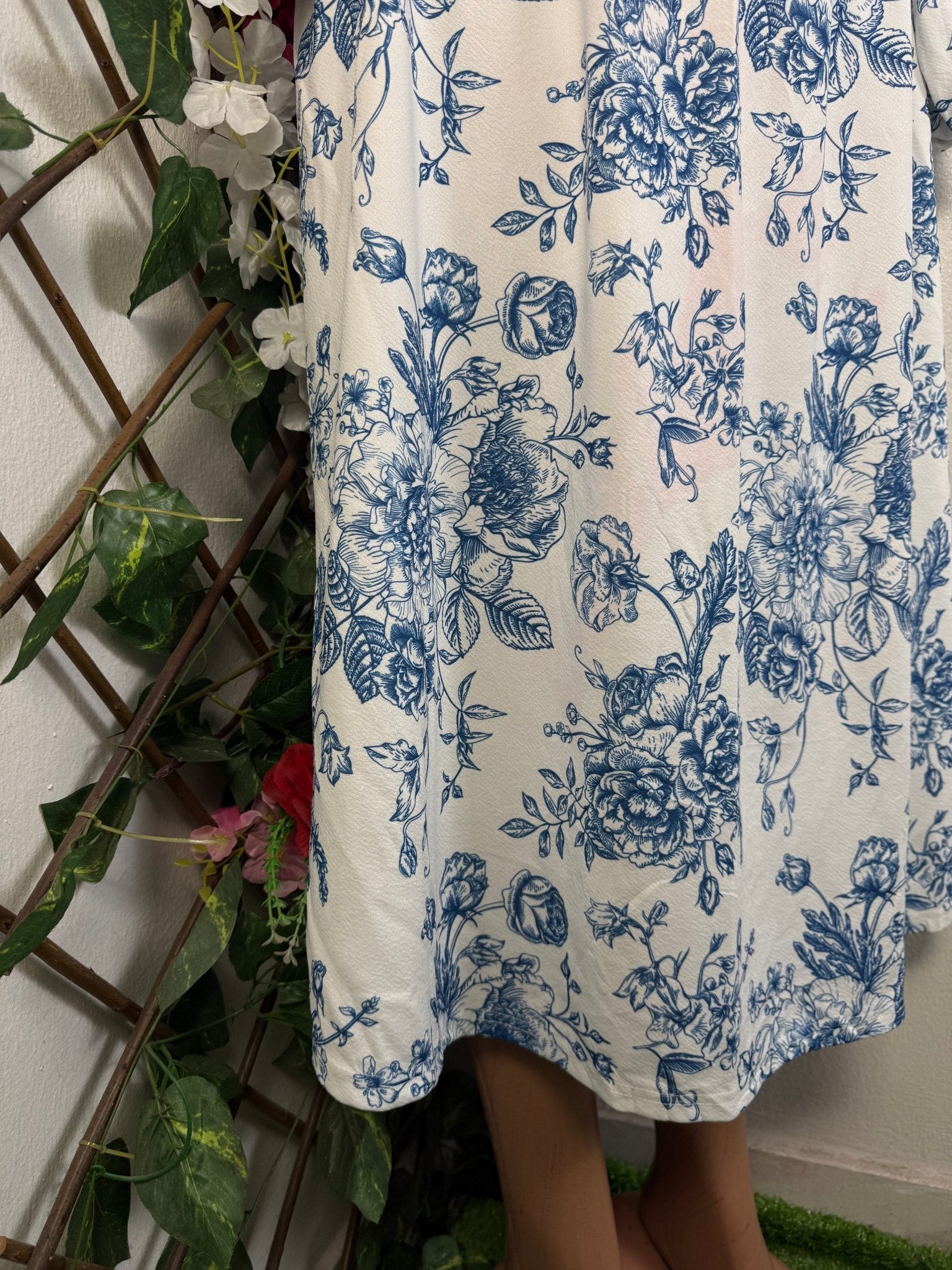 Robe longue évasée manches longue - Perluna Store - kinshasa