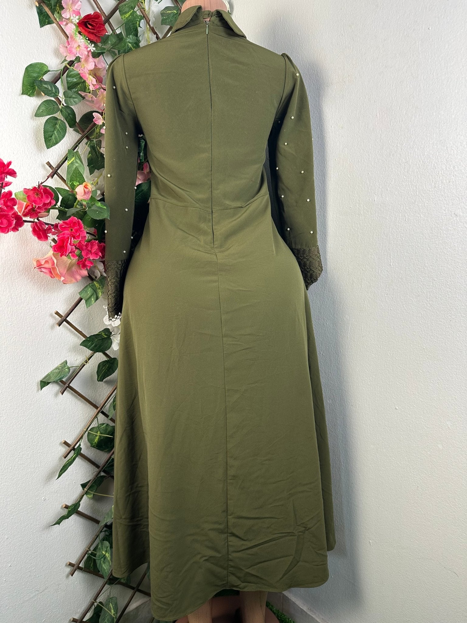 Robe longue évasée manches longue - Perluna Store - kinshasa