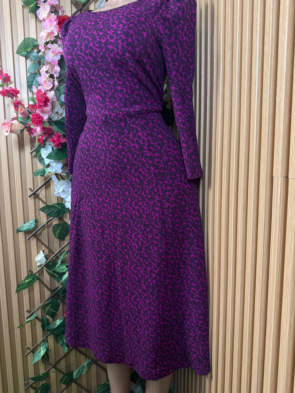 Robe longue évasée manches longues-S - Perluna Store