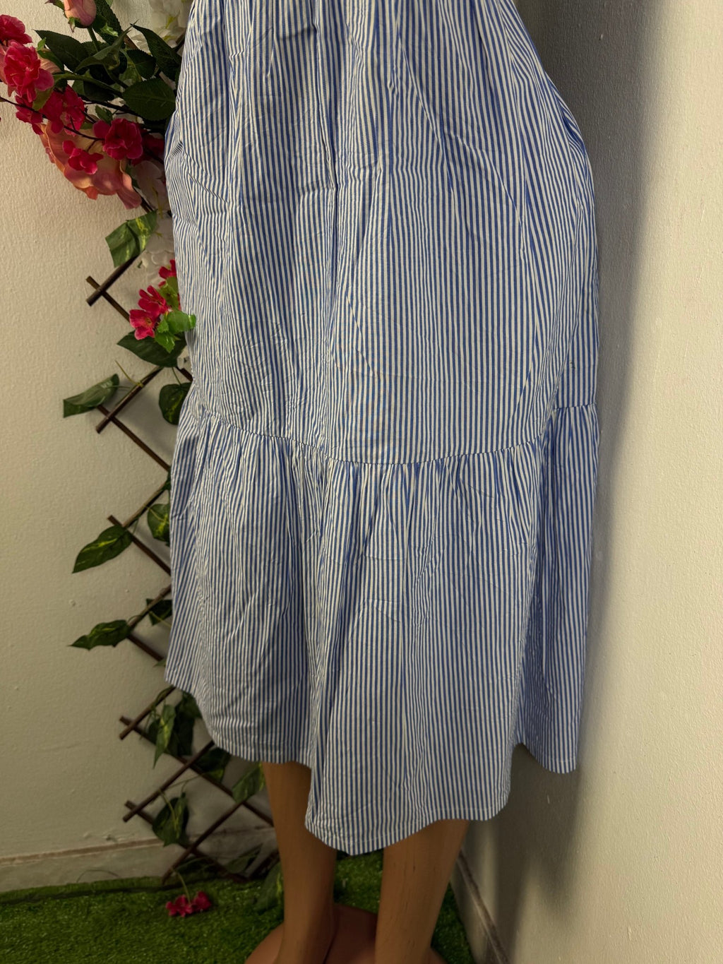 Robe longue évasée sans manche - Perluna Store - kinshasa