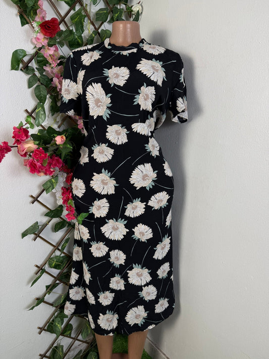 Robe longue fleurie manche courte - Perluna Store - kinshasa