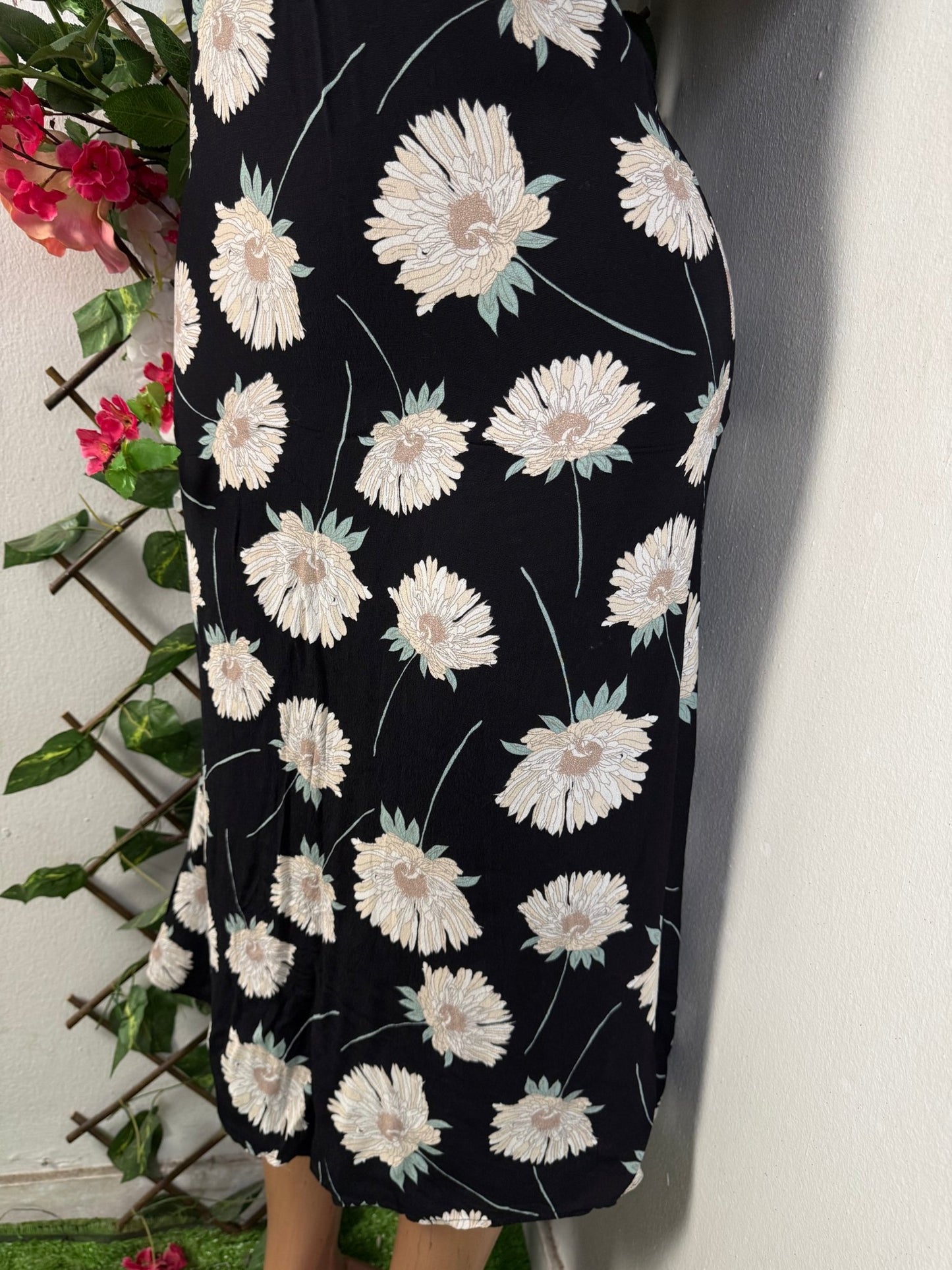 Robe longue fleurie manche courte - Perluna Store - kinshasa