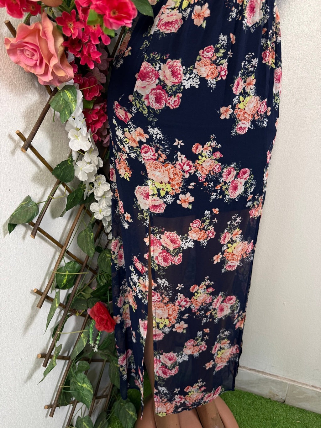 Robe longue imprimée fleurie - Perluna Store - kinshasa