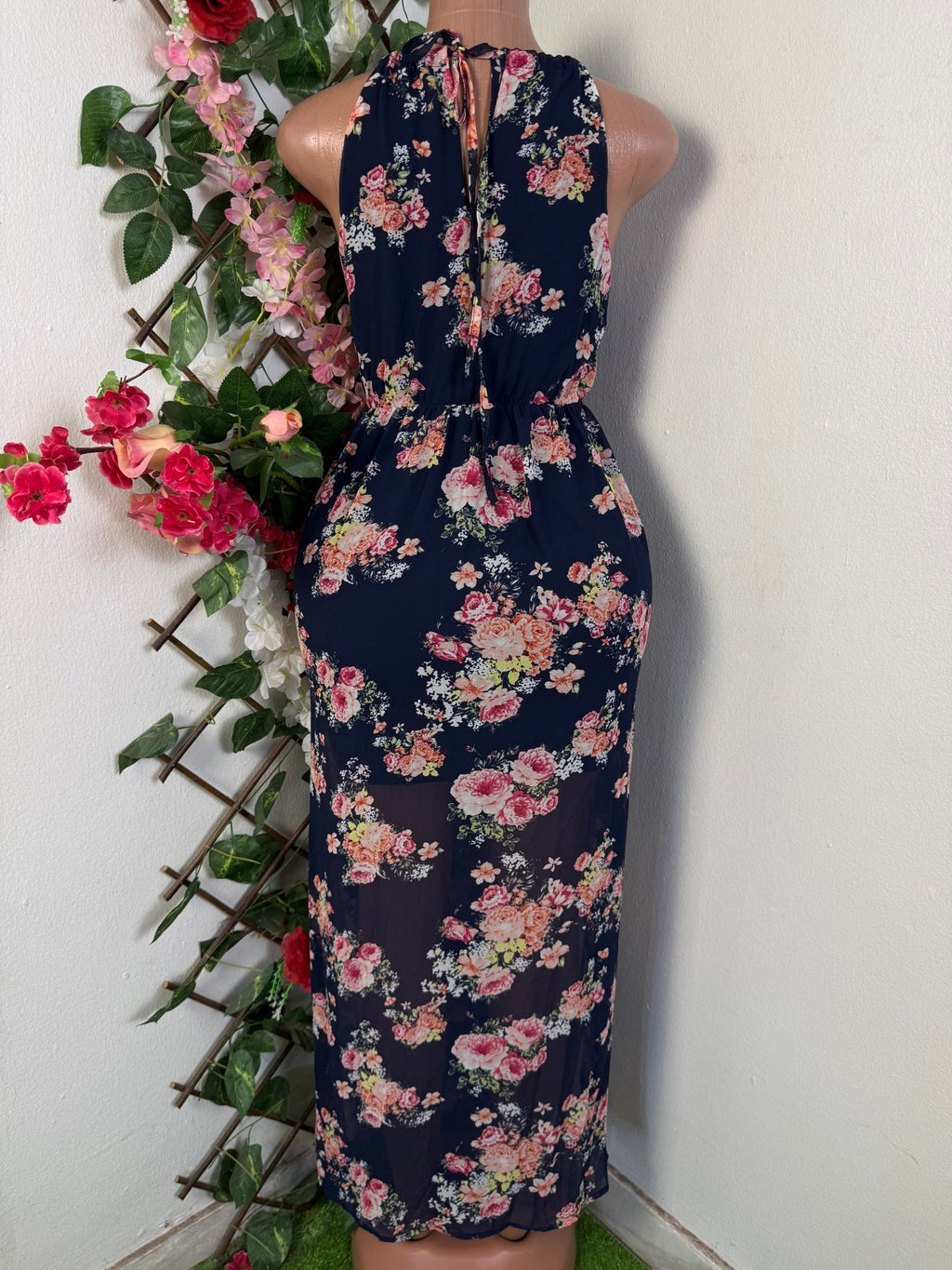 Robe longue imprimée fleurie - Perluna Store - kinshasa