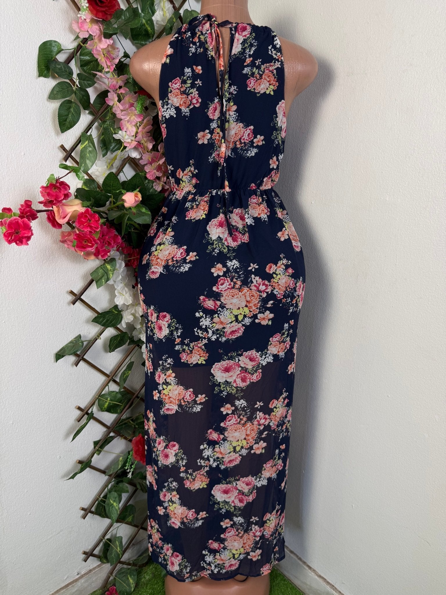 Robe longue imprimée fleurie - Perluna Store - kinshasa