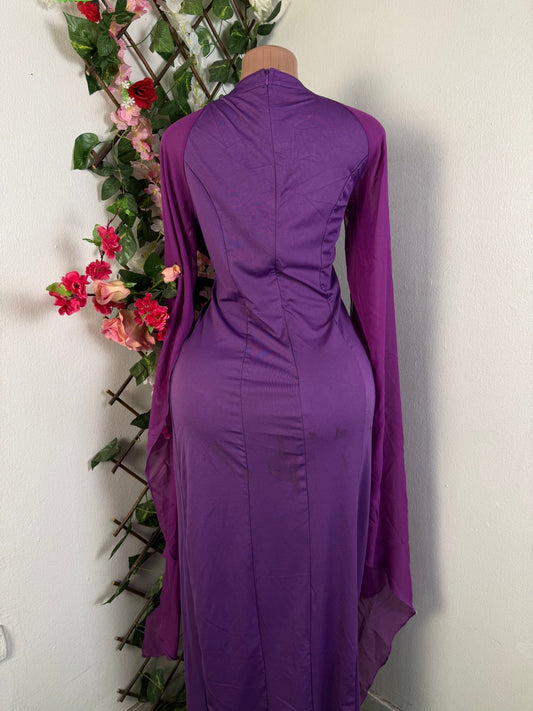Robe longue manche manche en voile - Perluna Store - kinshasa