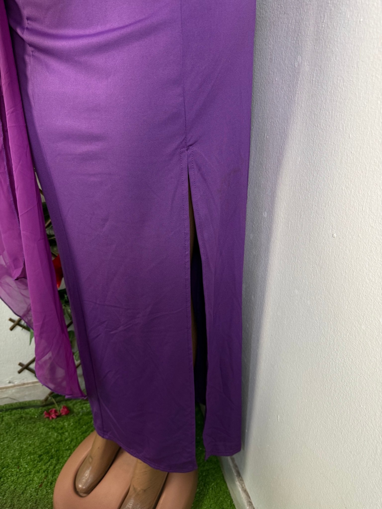 Robe longue manche manche en voile - Perluna Store - kinshasa