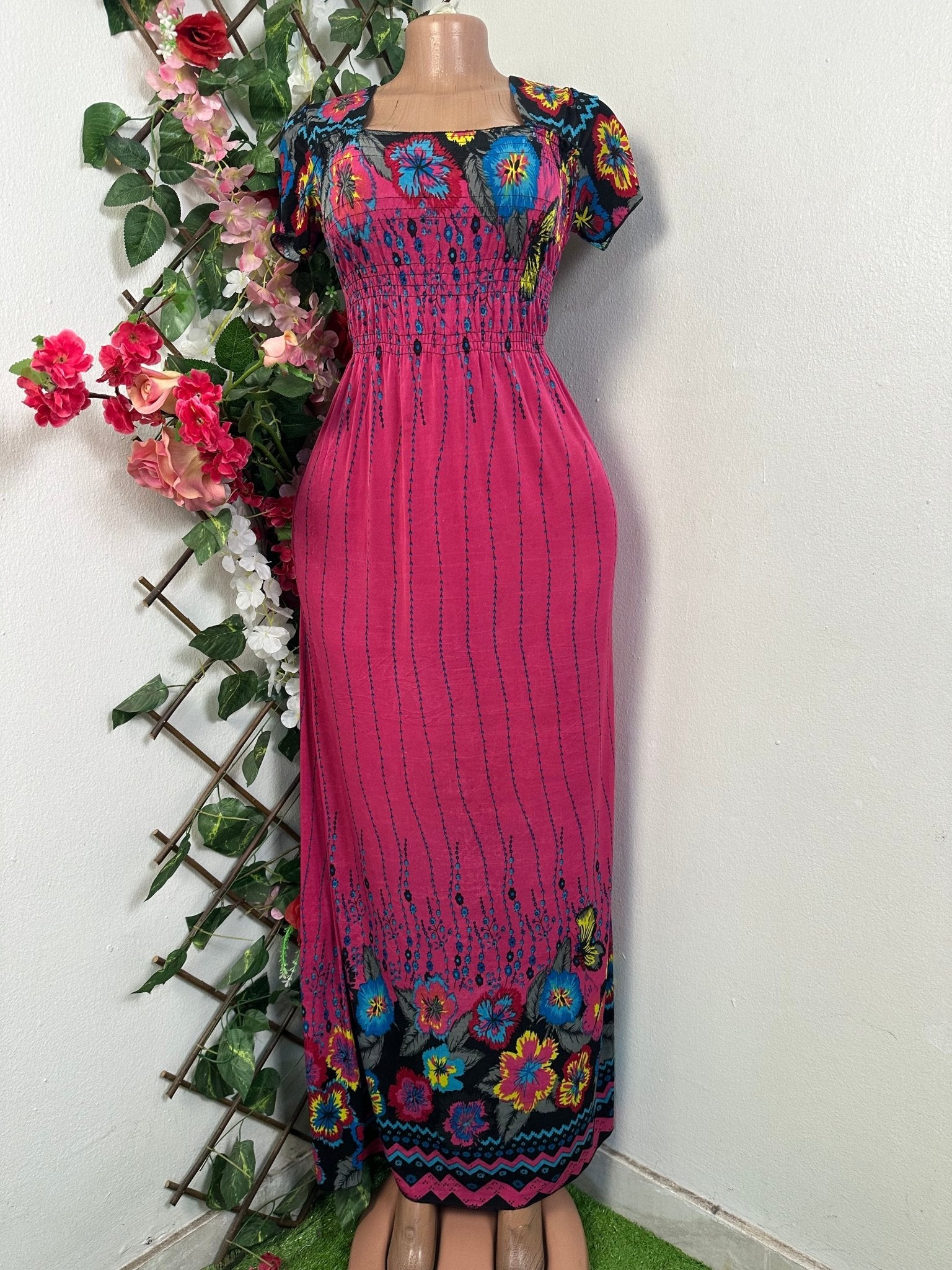 Robe longue manches courtes - Perluna Store - kinshasa