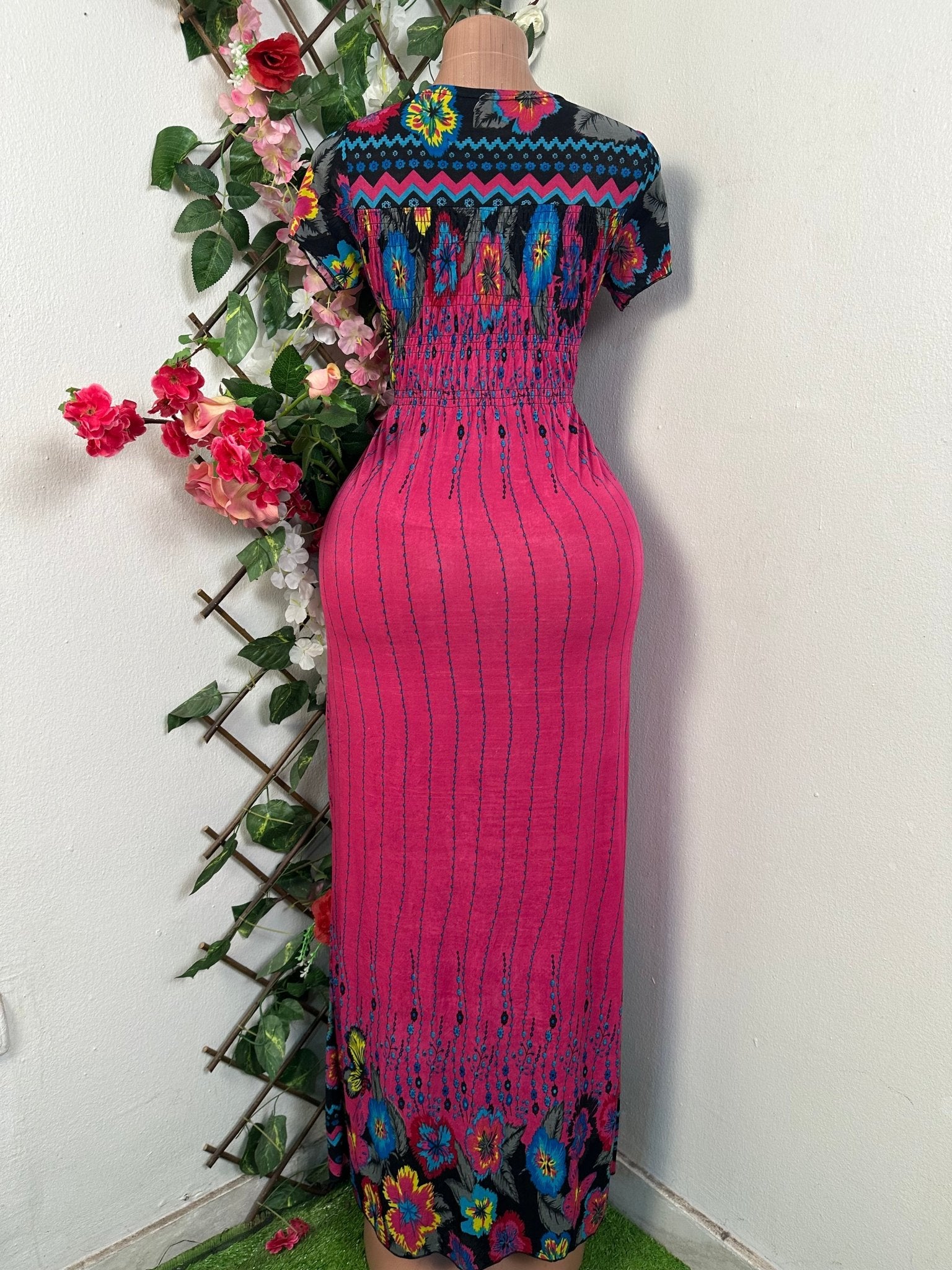 Robe longue manches courtes - Perluna Store - kinshasa