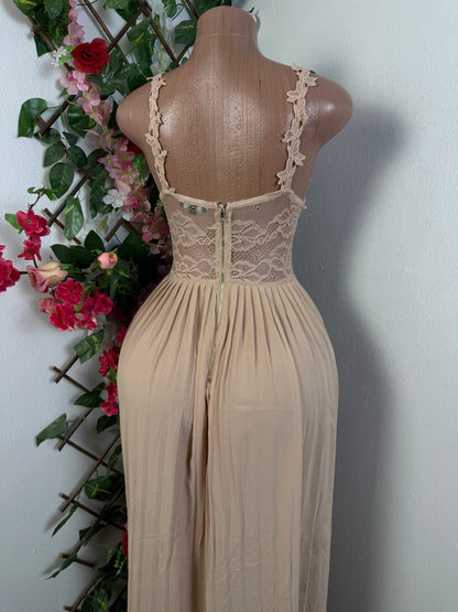 Robe longue plissé à bretelle - Perluna Store - kinshasa
