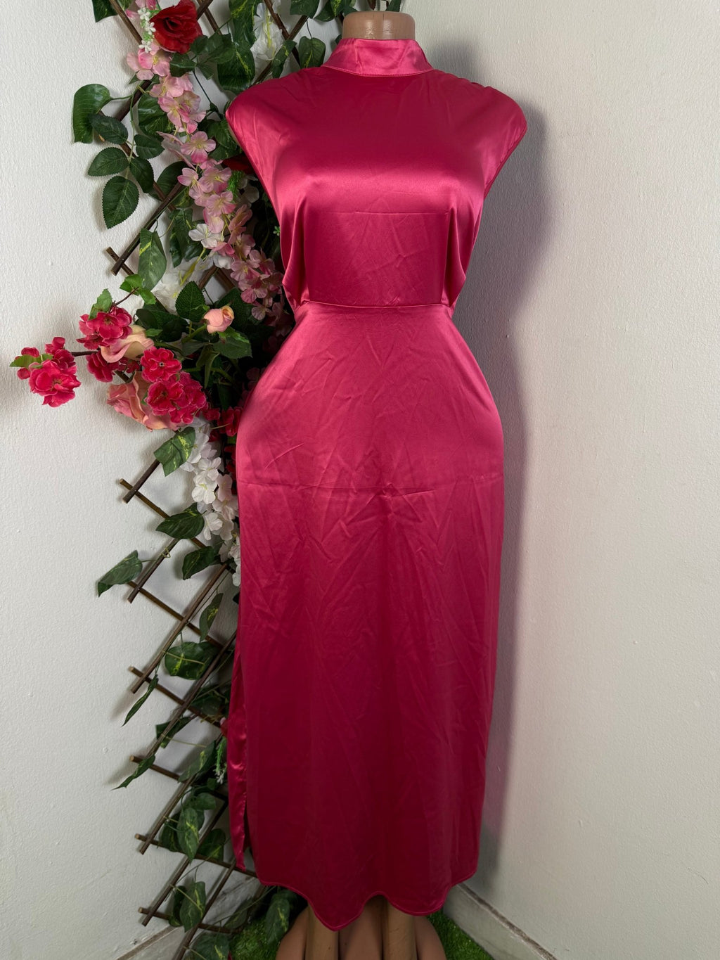 Robe longue sans manche en voile - Perluna Store - kinshasa