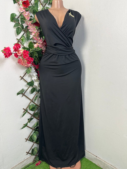 Robe longue sans manches à colle V - Perluna Store - kinshasa