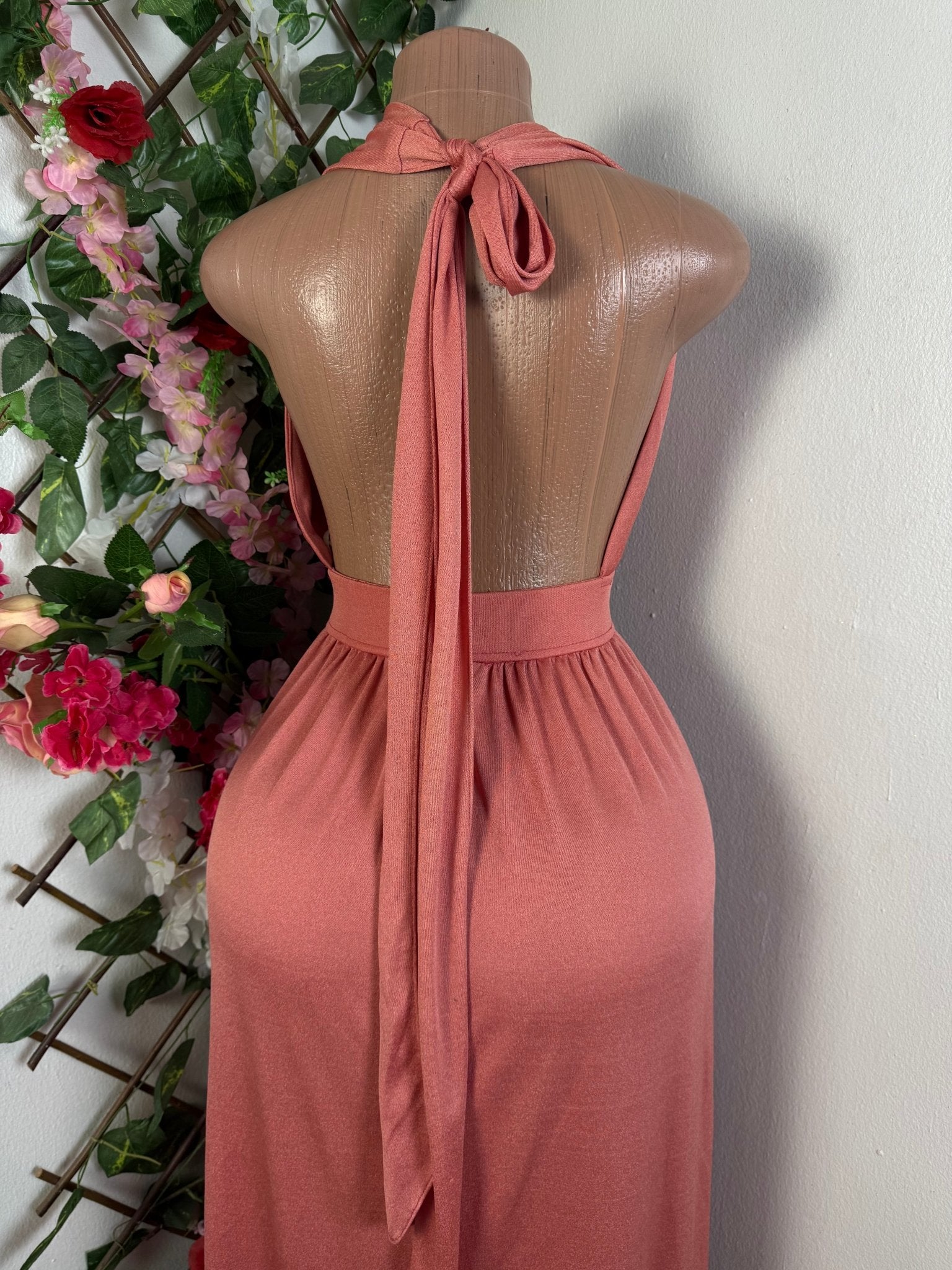 Robe longue sans manches dos nue - Perluna Store - kinshasa