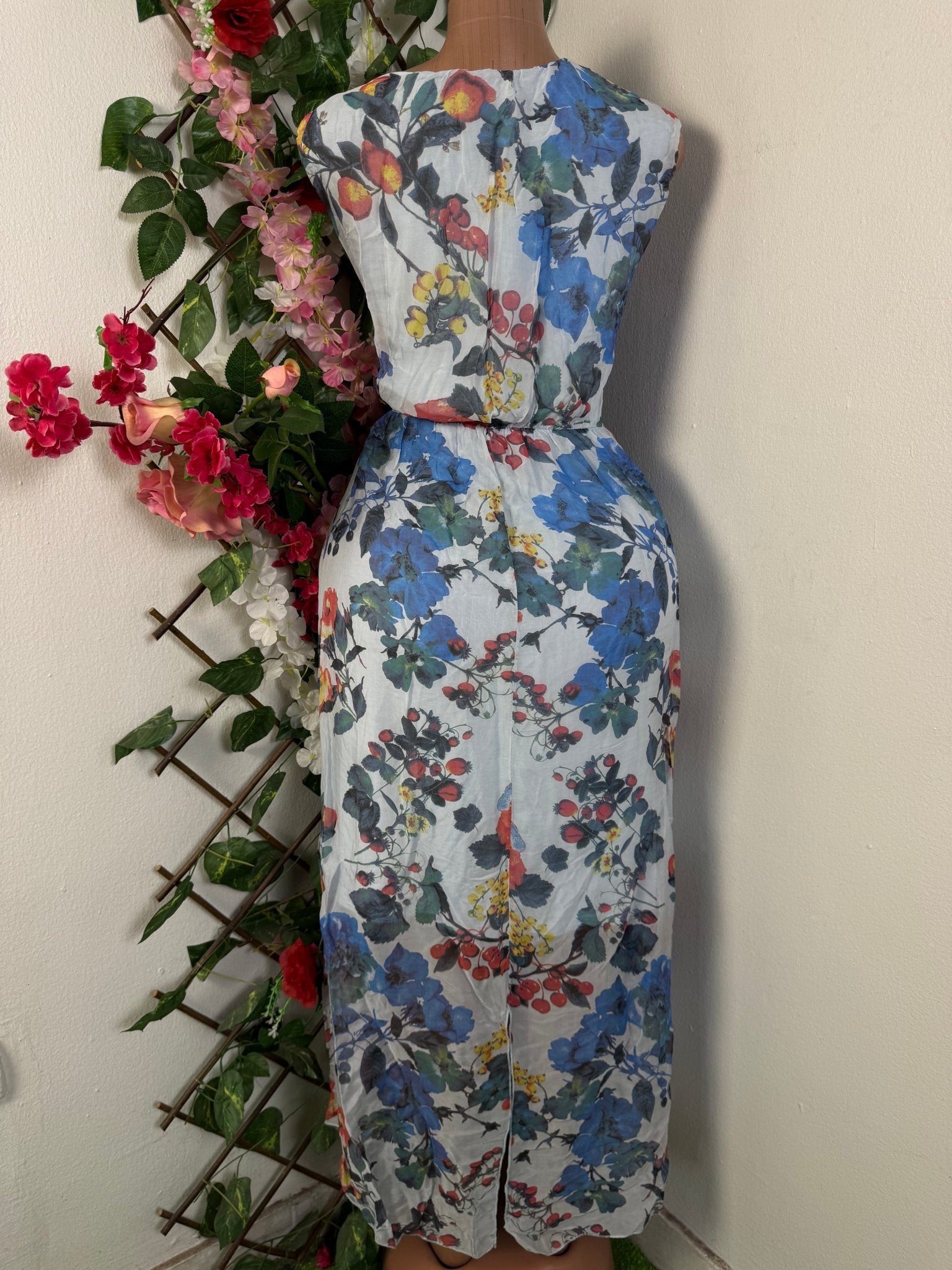 Robe longue sans manches imprimée fleurie - Perluna Store - kinshasa
