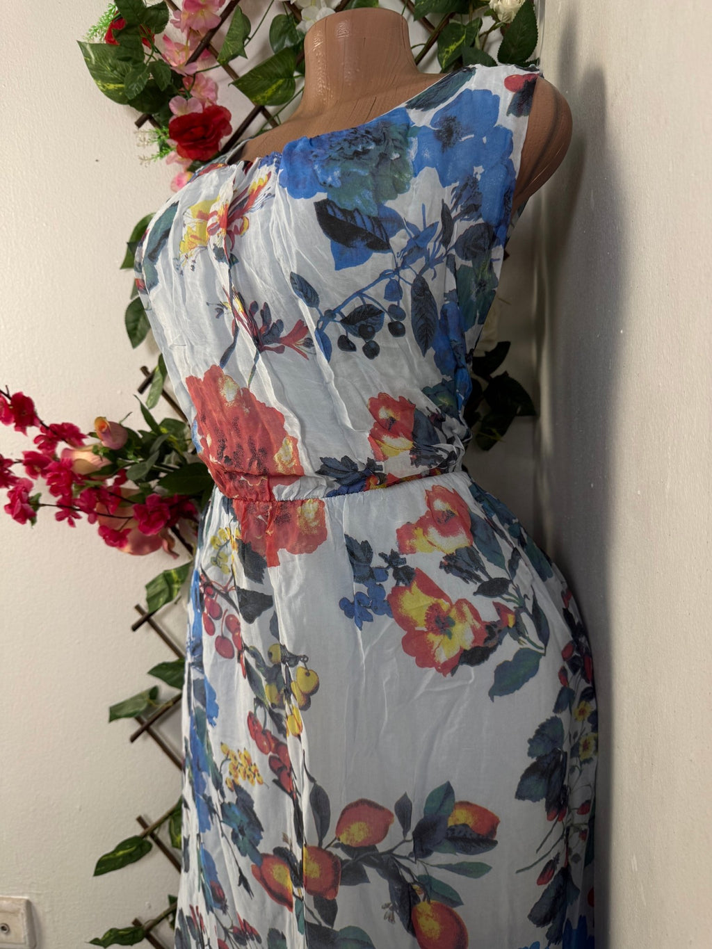 Robe longue sans manches imprimée fleurie - Perluna Store - kinshasa
