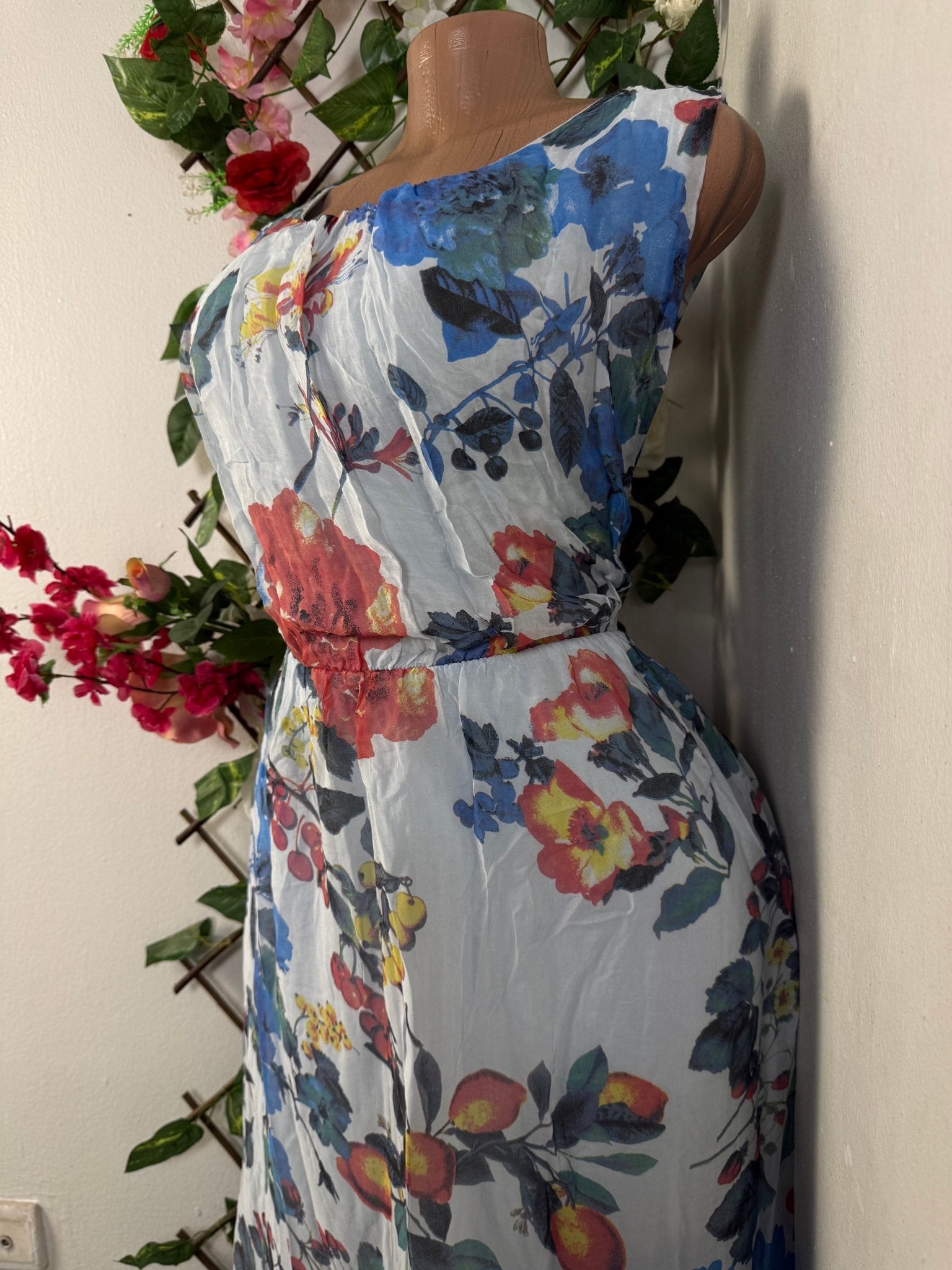 Robe longue sans manches imprimée fleurie - Perluna Store - kinshasa