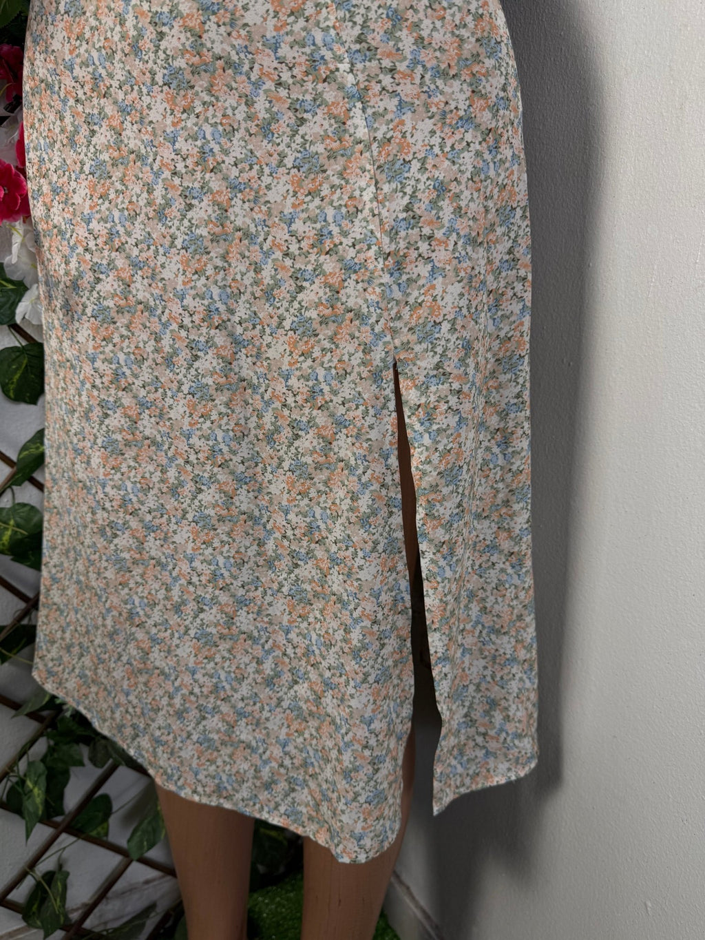 Robe mi lobgue fleurie courte manche - Perluna Store - kinshasa