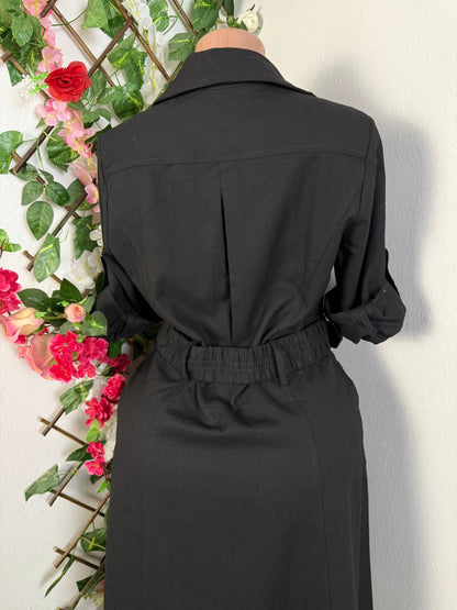 Robe mi longue à bouton colle chemise  - Perluna Store - kinshasa