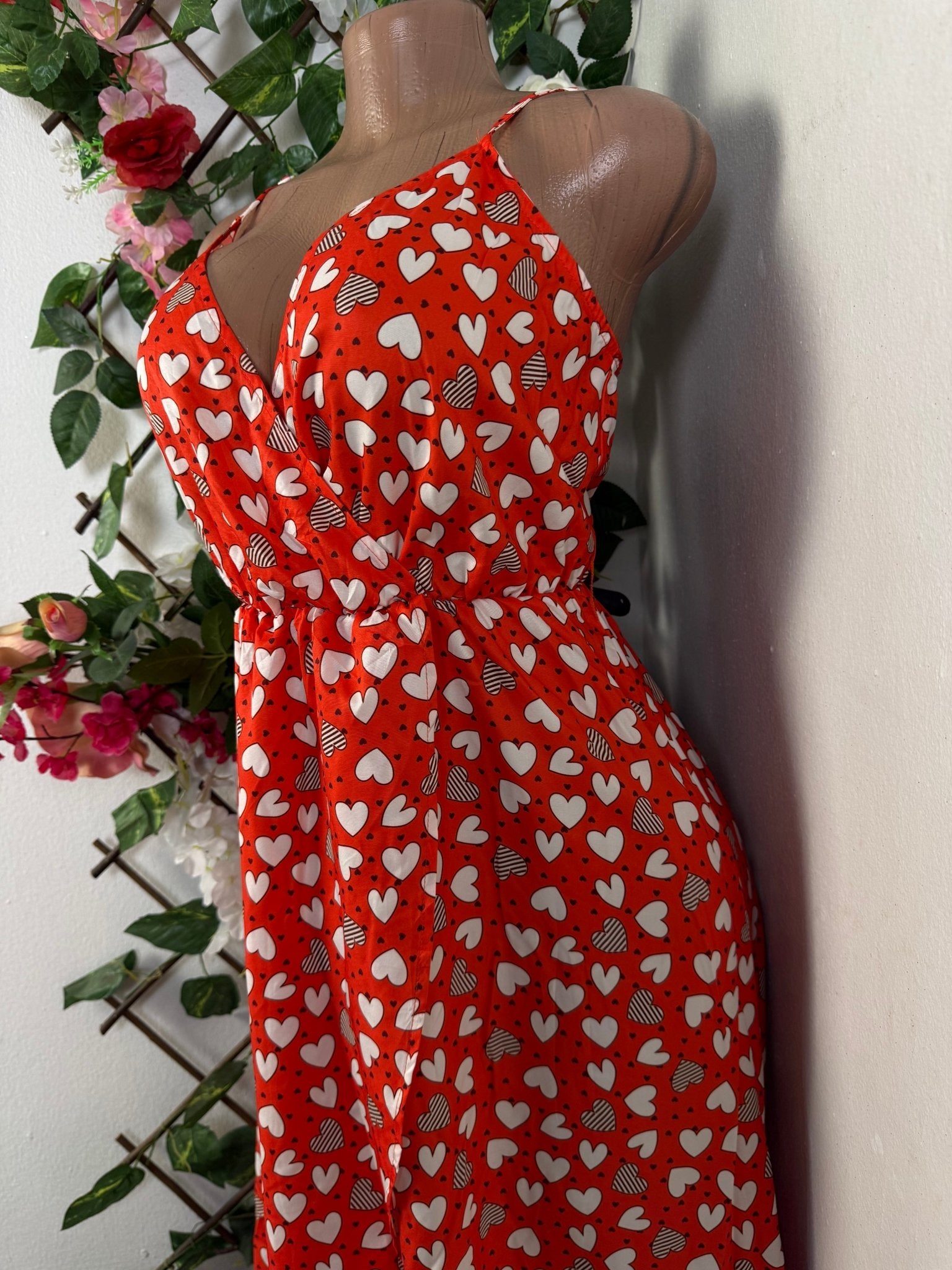 Robe mi - longue à fine bretelle avec fente - Perluna Store - kinshasa