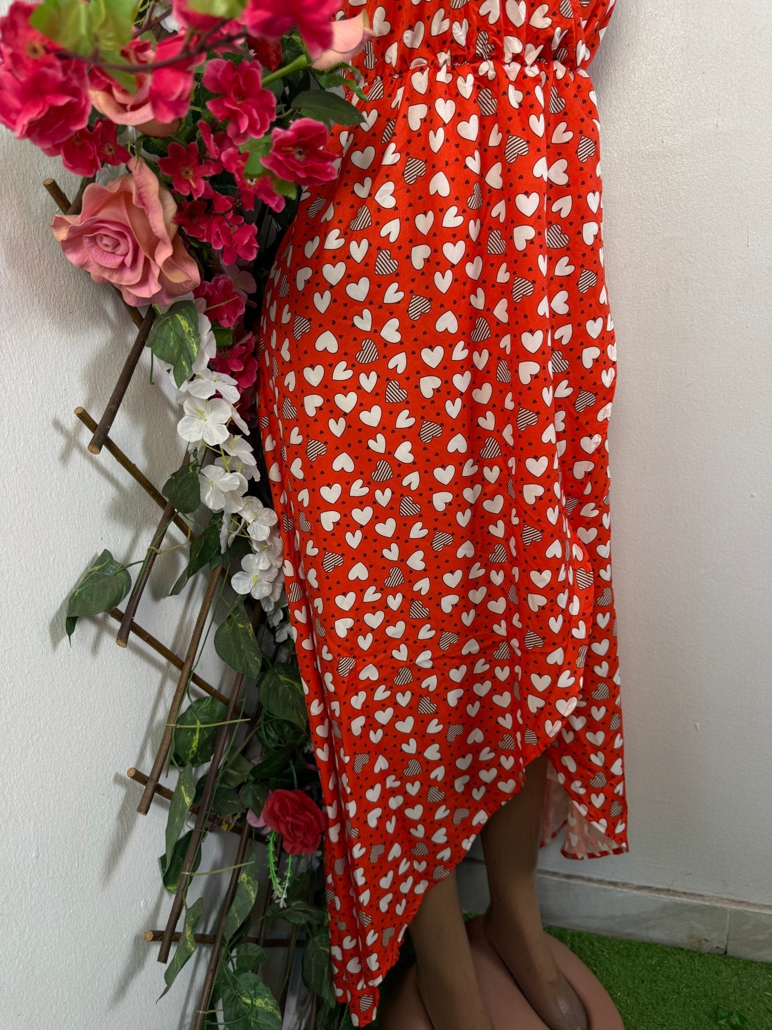 Robe mi - longue à fine bretelle avec fente - Perluna Store - kinshasa