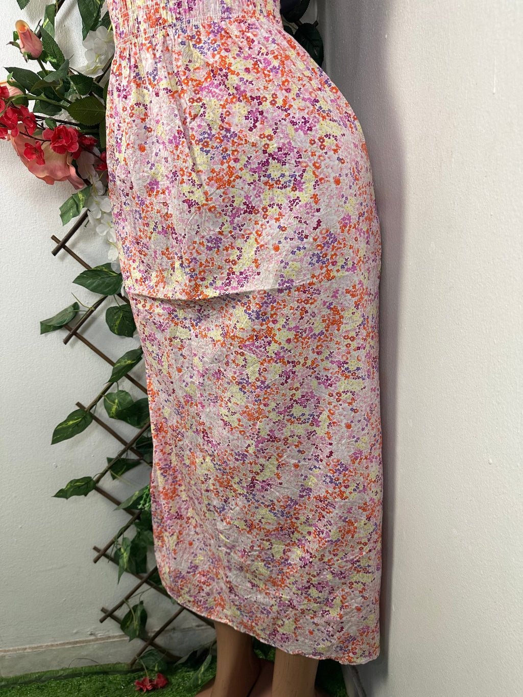 Robe Mi - longue à fine bretelle - Perluna Store - kinshasa