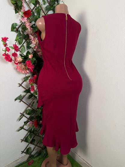 Robe mi longue à ourlet sans manche  - Perluna Store - kinshasa