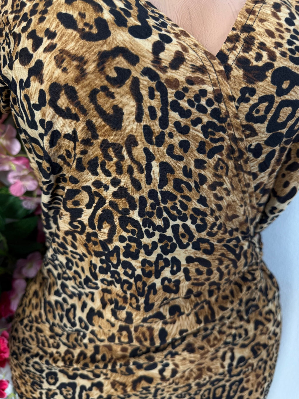 Robe mi longue croisé manche courte - Perluna Store