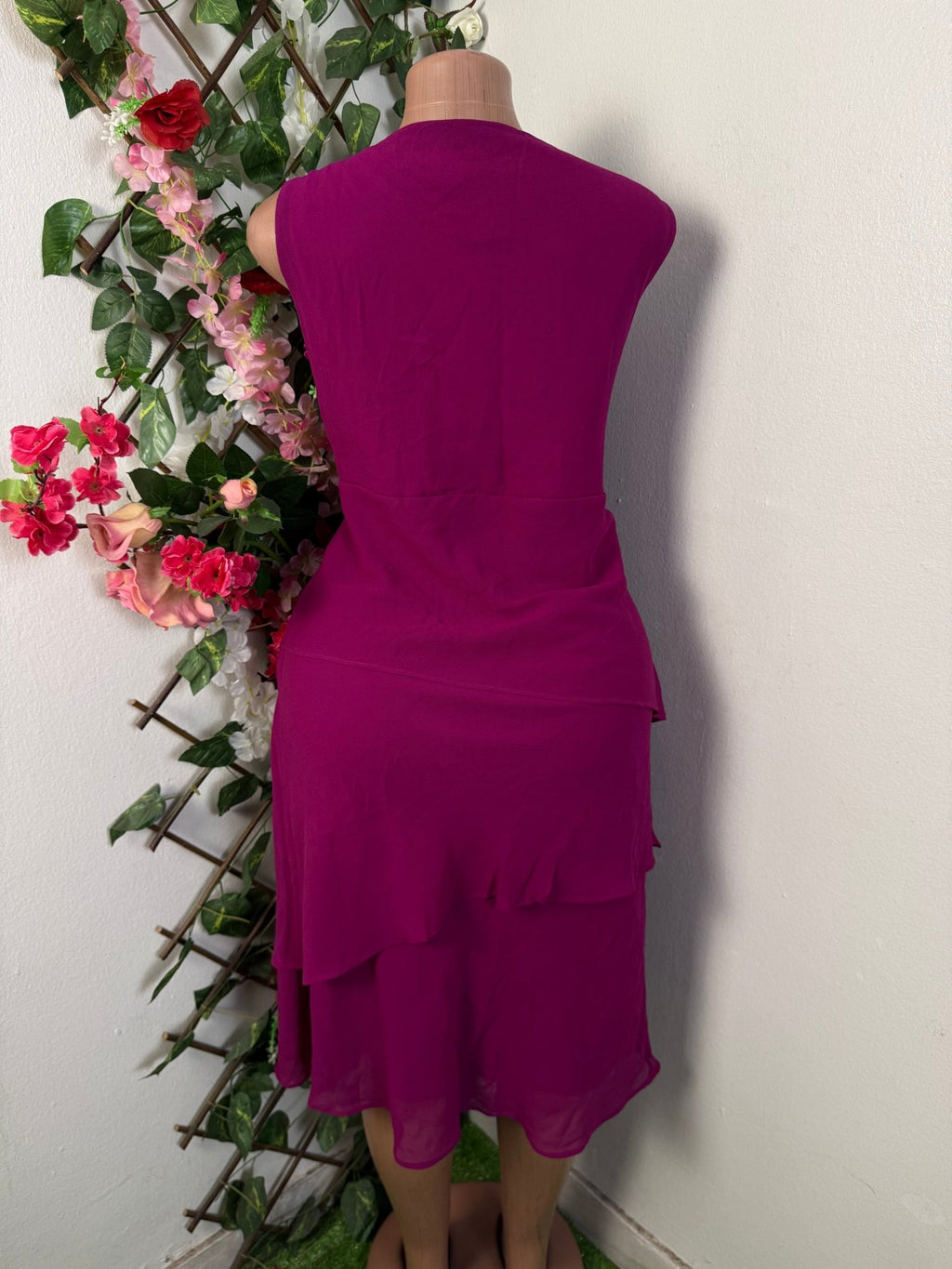 Robe mi longue décolleté drapée - Perluna Store - kinshasa