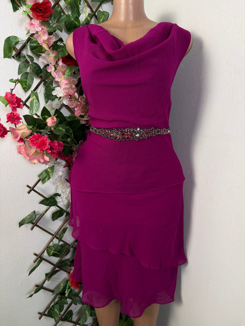 Robe mi longue décolleté drapée - Perluna Store - kinshasa