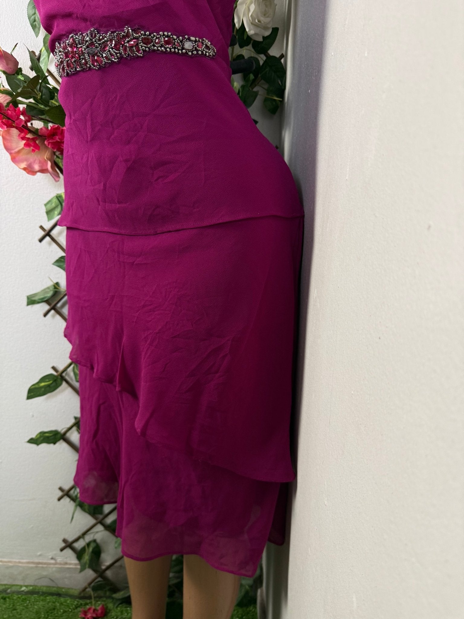 Robe mi longue décolleté drapée - Perluna Store - kinshasa