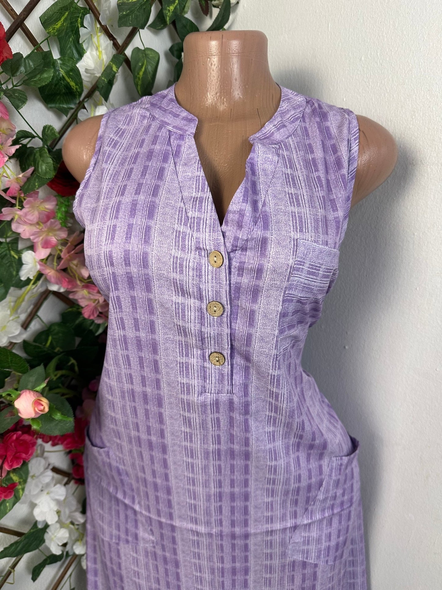 Robe mi longue décolleté en V - Perluna Store - kinshasa