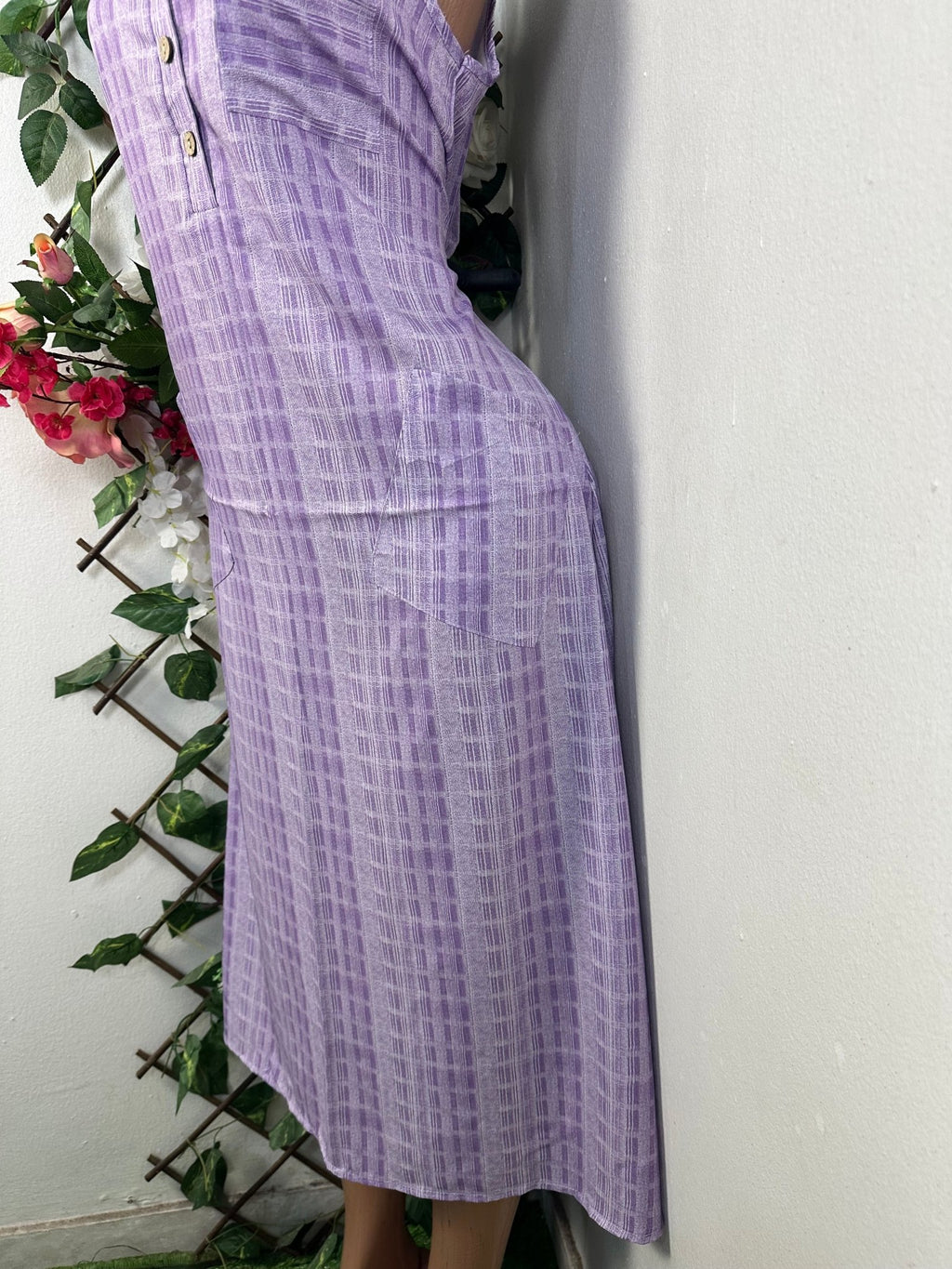 Robe mi longue décolleté en V - Perluna Store - kinshasa