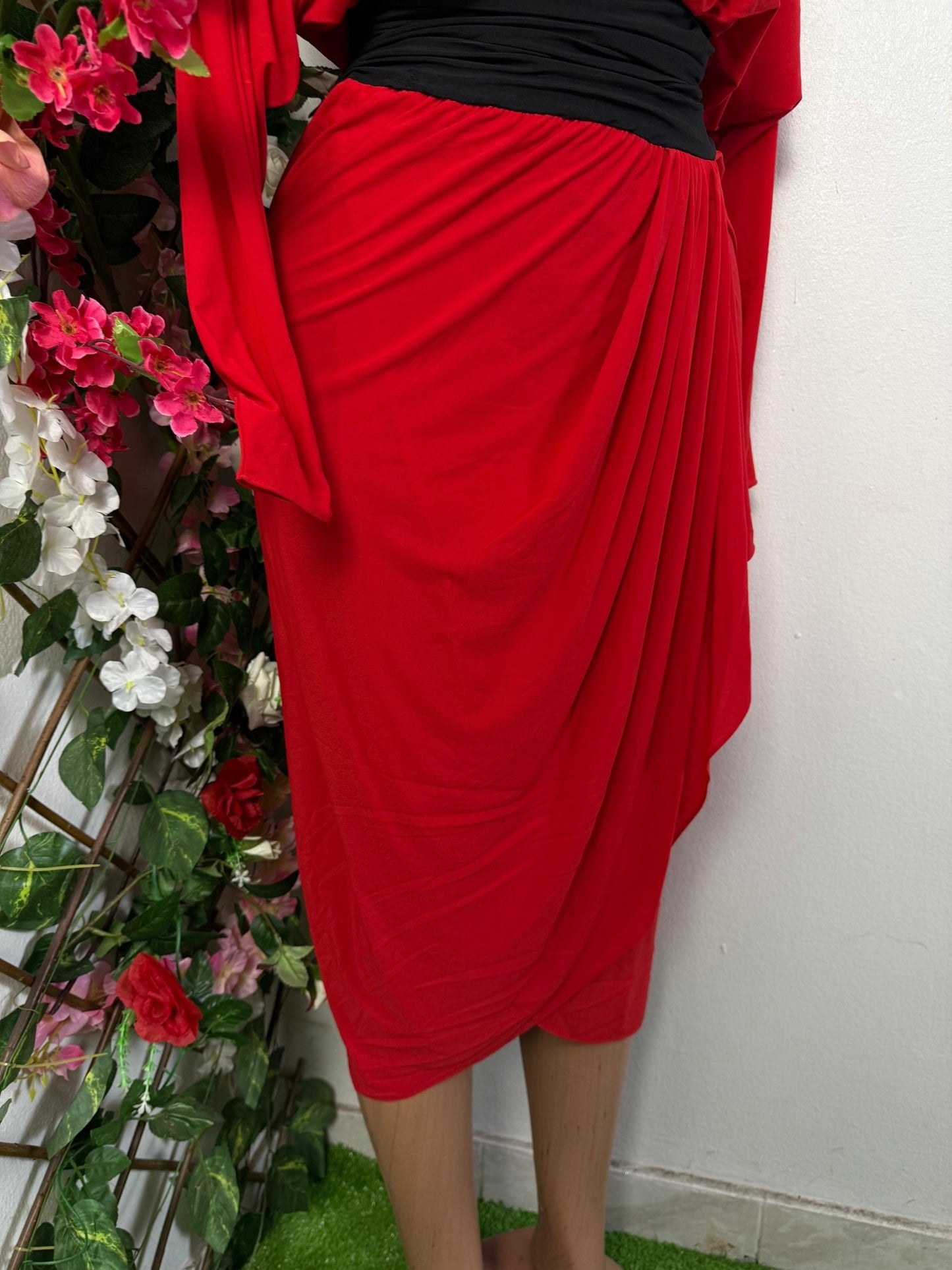 Robe mi longue drapé  - Perluna Store - kinshasa