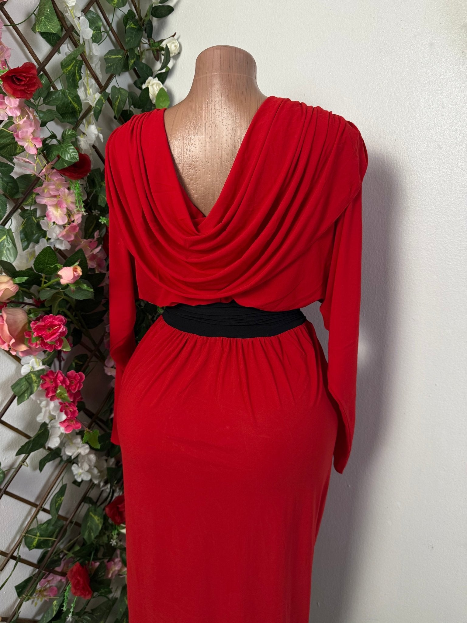 Robe mi longue drapé  - Perluna Store - kinshasa