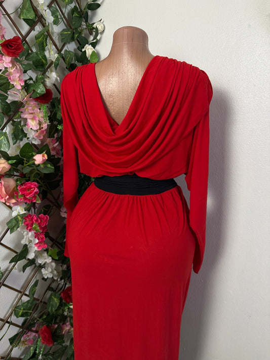 Robe mi longue drapé  - Perluna Store - kinshasa