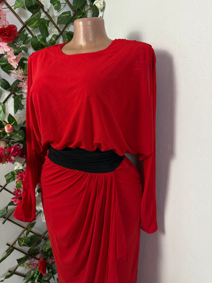 Robe mi longue drapé  - Perluna Store - kinshasa
