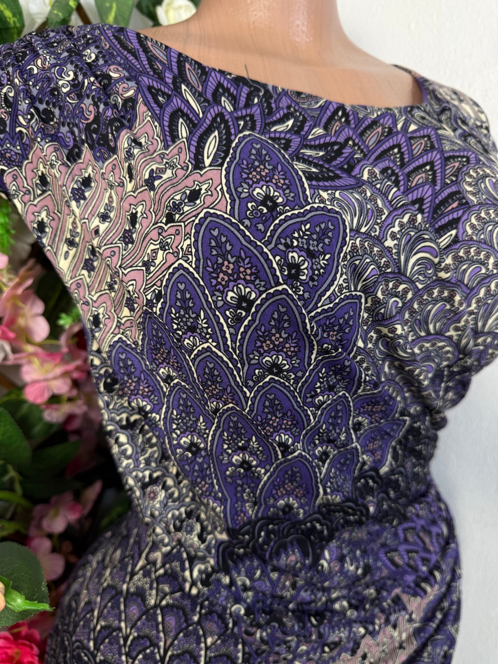 Robe mi longue drapé taille sans manche - Perluna Store
