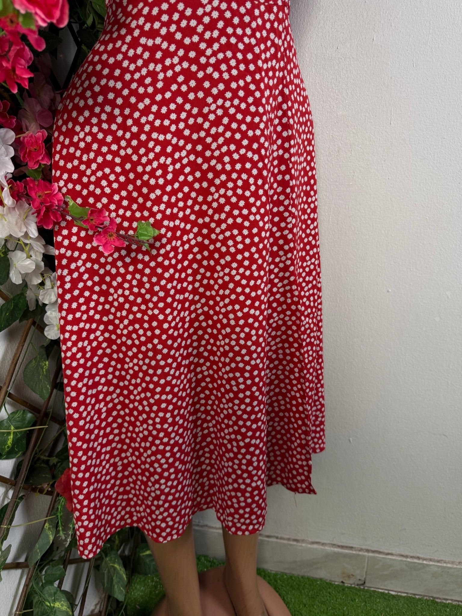 Robe mi longue évasé manche courte (Copie) - Perluna Store - kinshasa