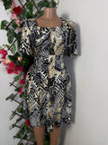Robe mi longue évasée courte manche - Perluna Store