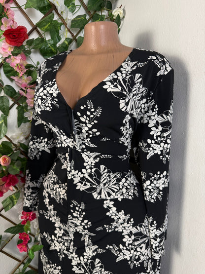 Robe mi longue manche longue - Perluna Store - kinshasa