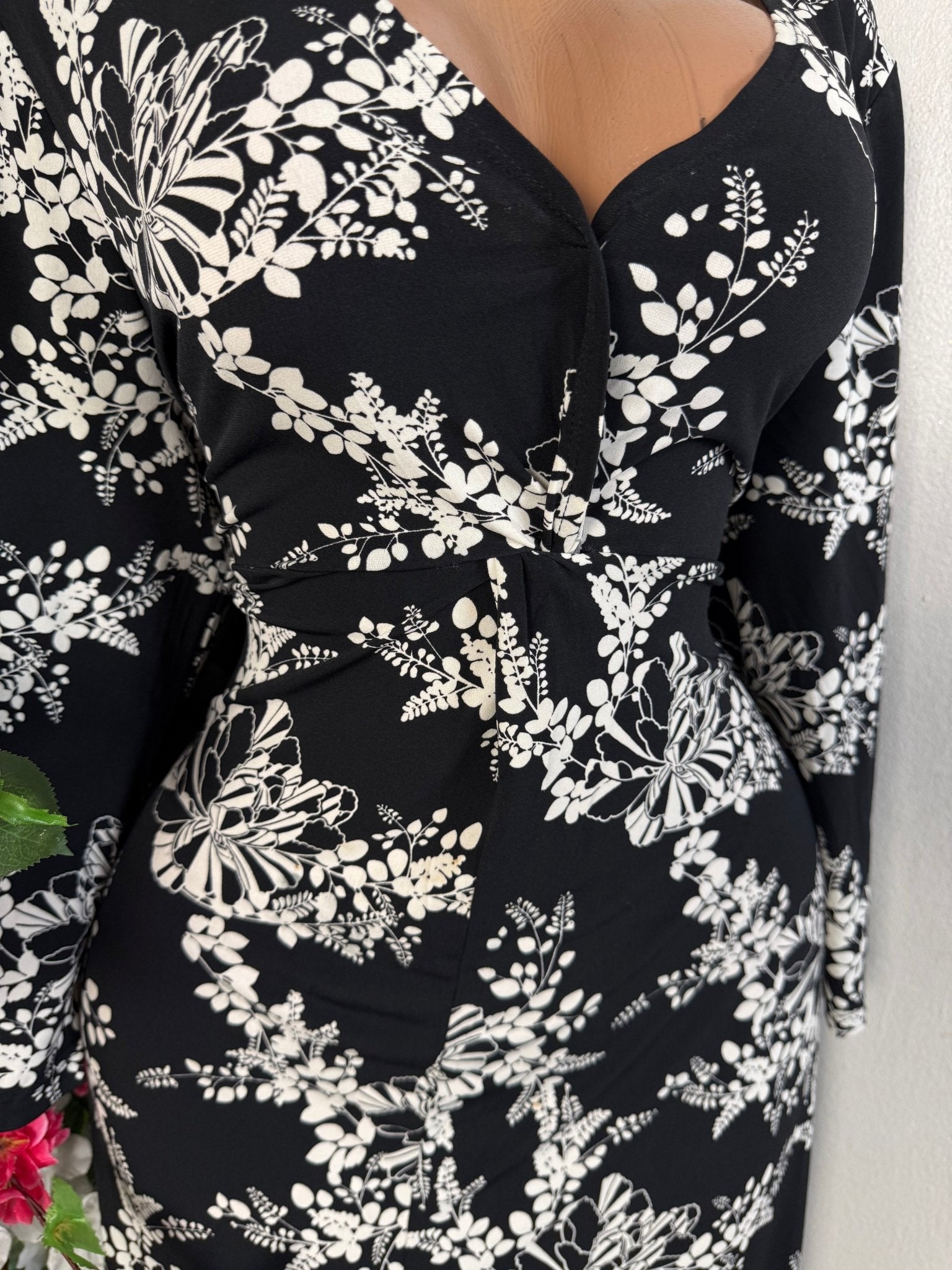 Robe mi longue manche longue - Perluna Store - kinshasa