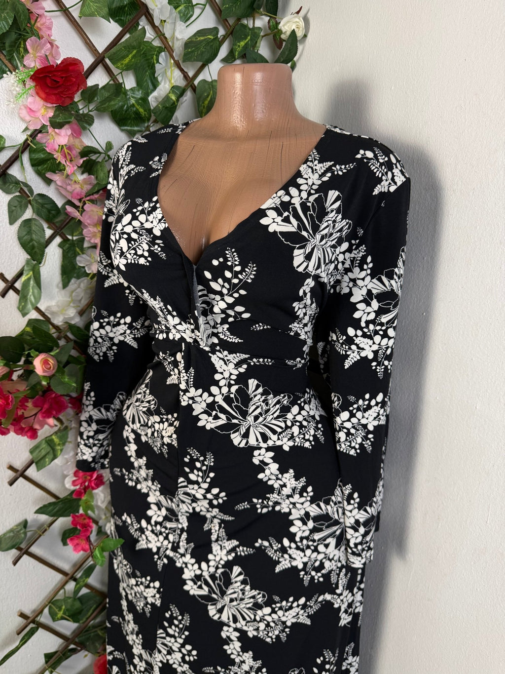 Robe mi longue manche longue - Perluna Store - kinshasa