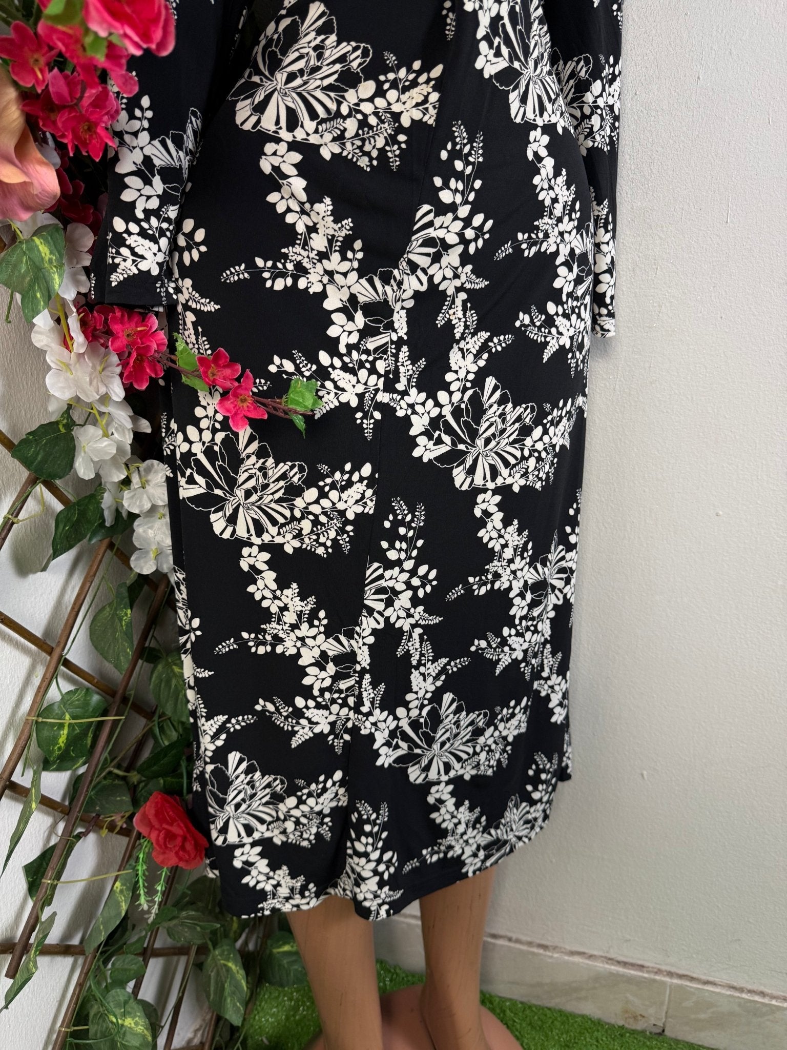 Robe mi longue manche longue - Perluna Store - kinshasa