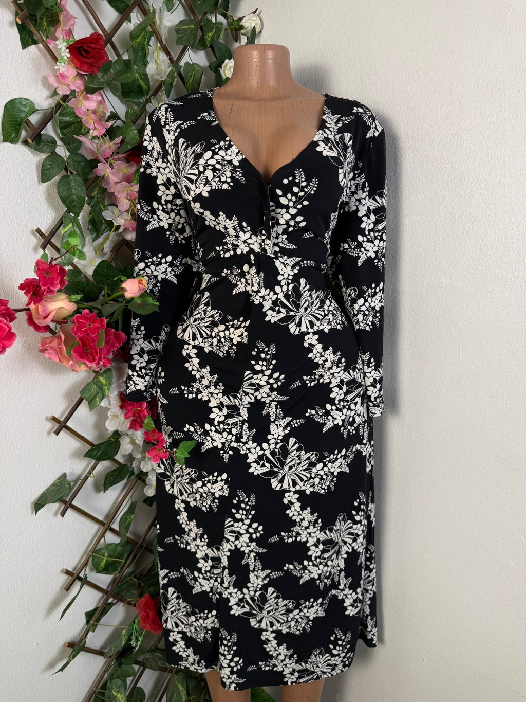 Robe mi longue manche longue - Perluna Store - kinshasa