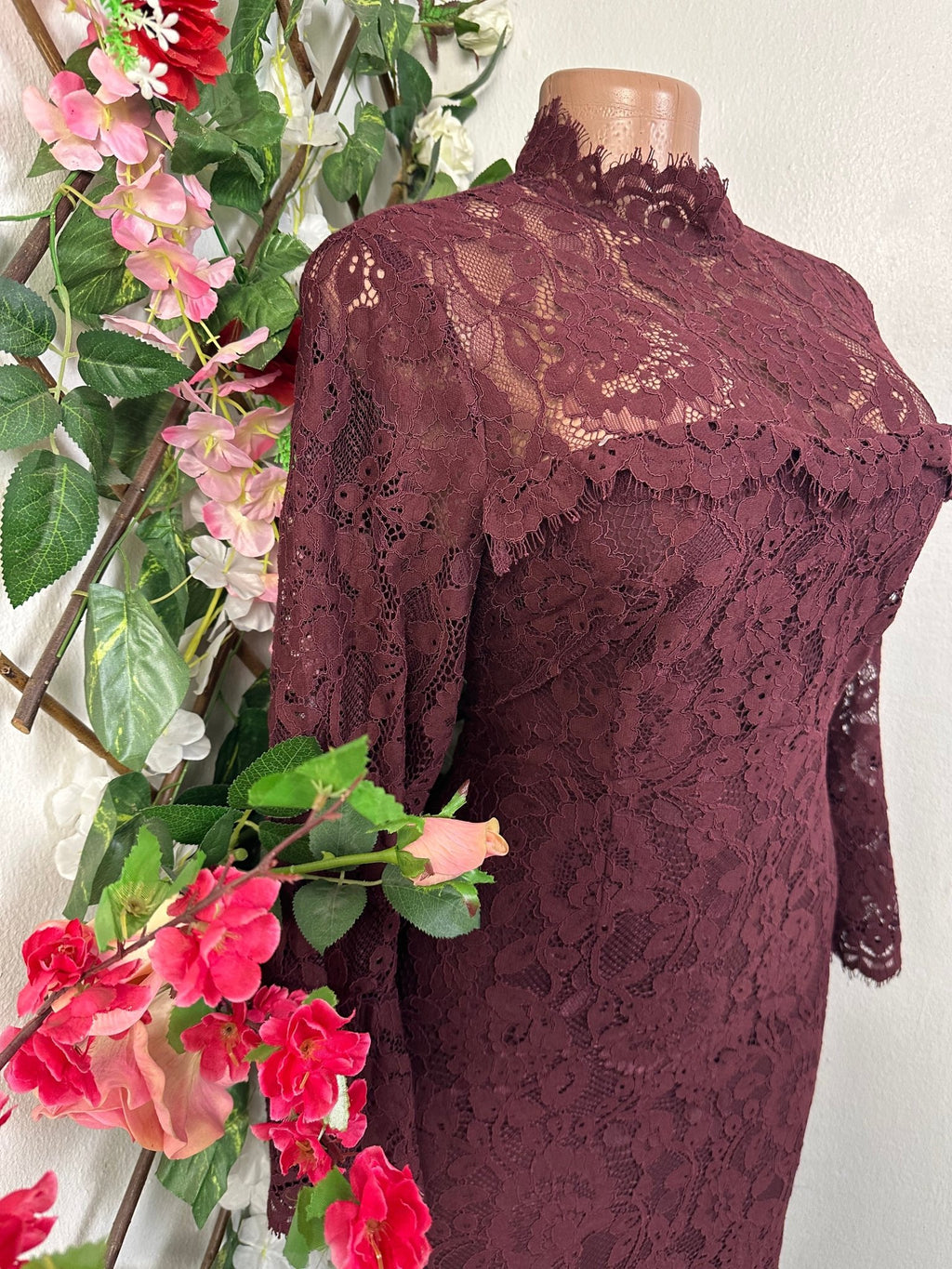 Robe mi longue plissé manche longues - Perluna Store - kinshasa