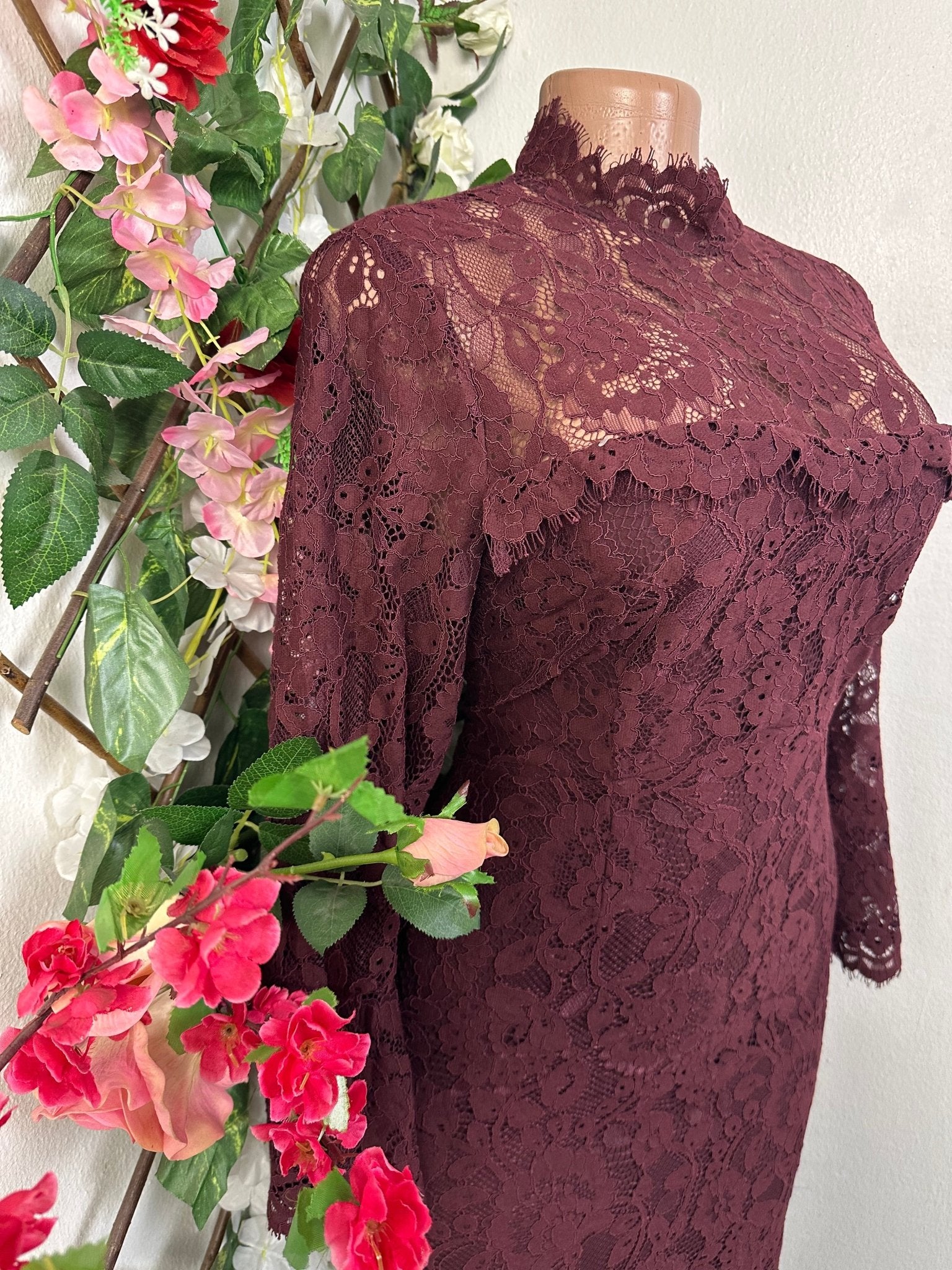 Robe mi longue plissé manche longues - Perluna Store - kinshasa